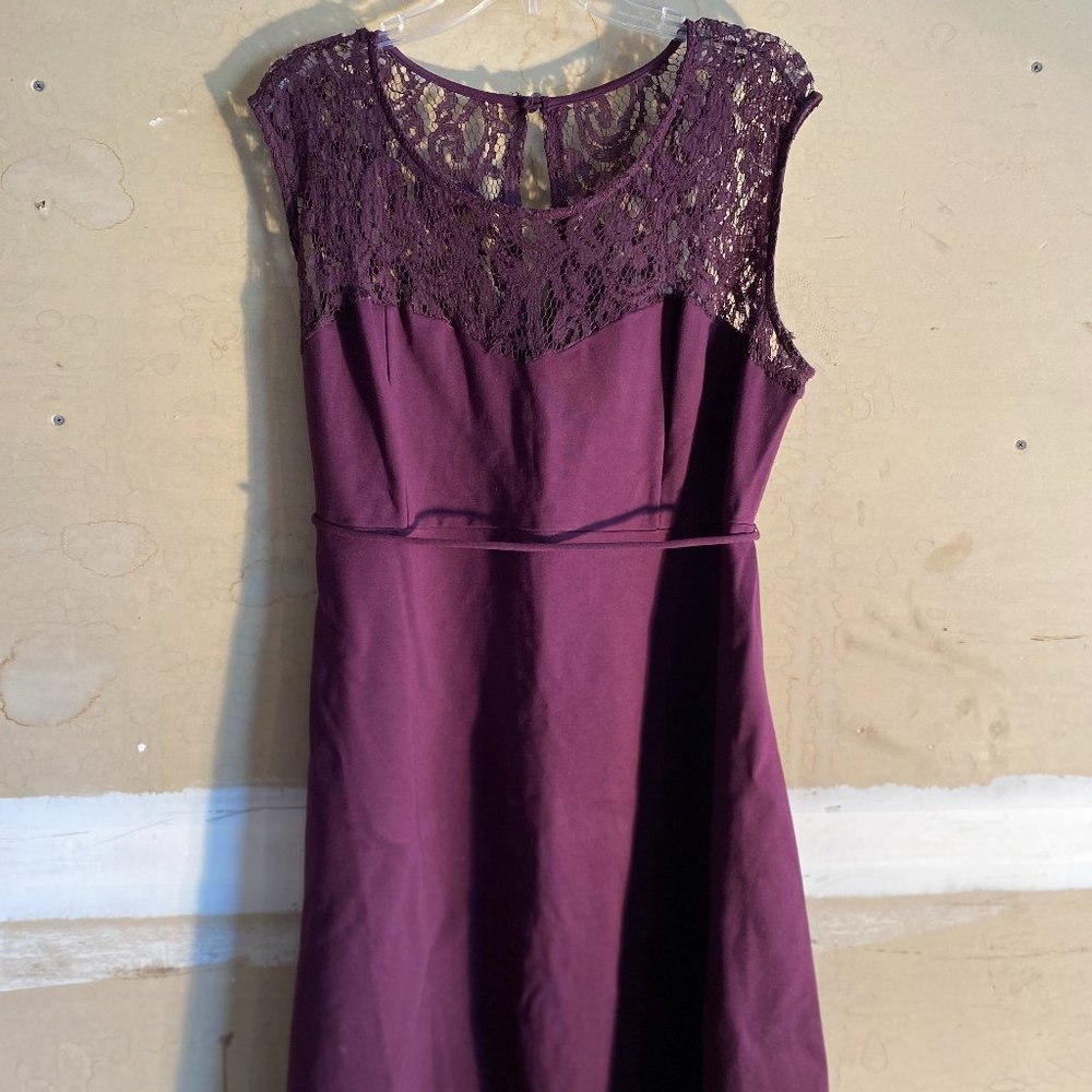 Motherhood Maternity Plum Dress Sz XL